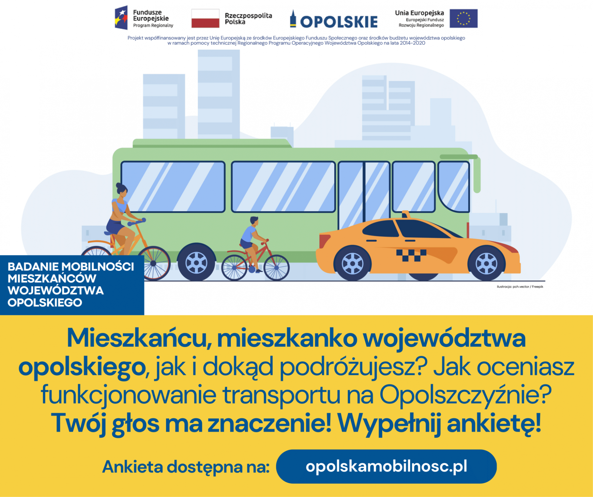 Zdjęcie do artykułu: Badanie mobilności mieszkańców województwa opolskiego- ankieta 