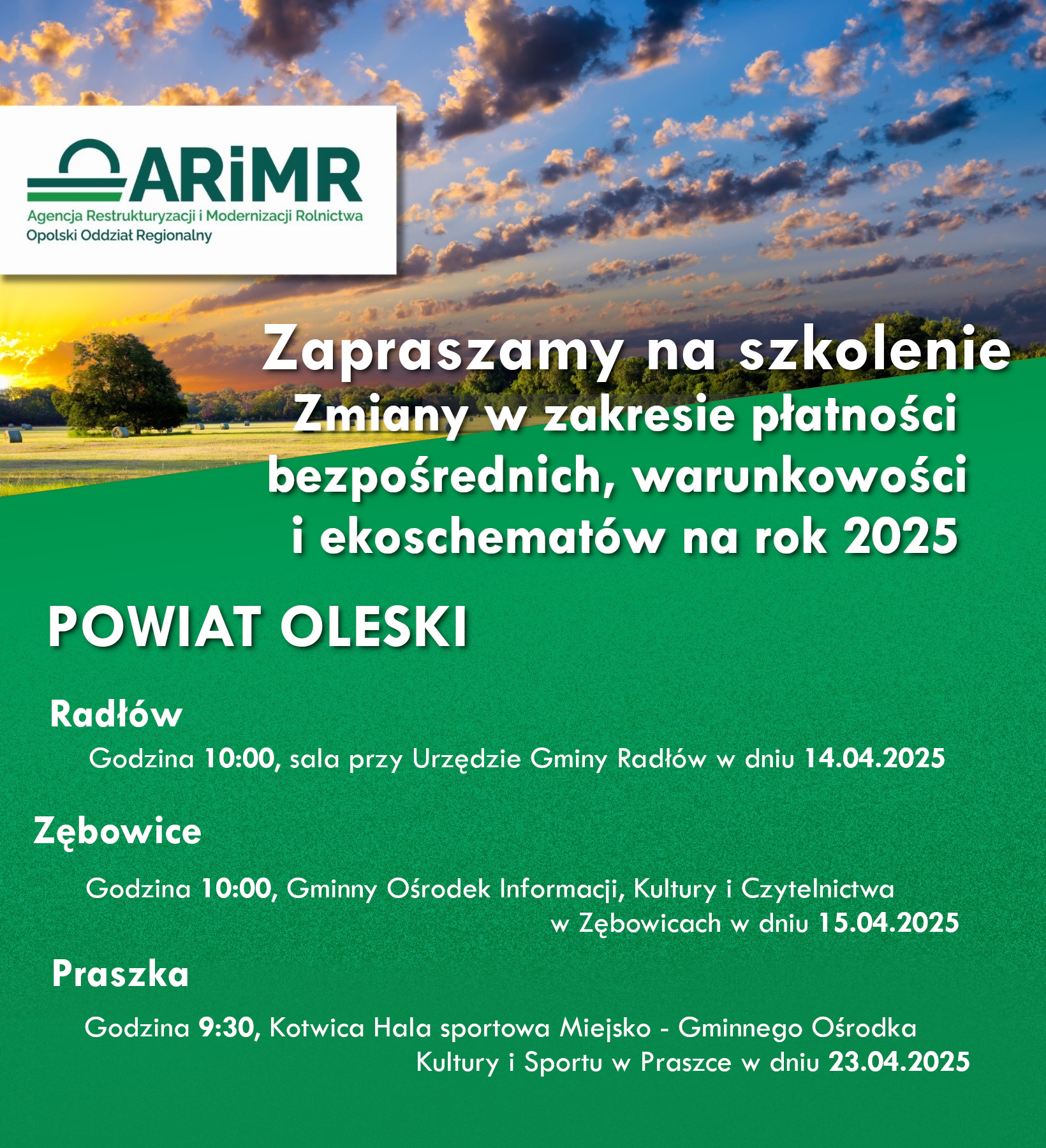 Zdjęcie do artykułu: Szkolenie dla Rolników! 