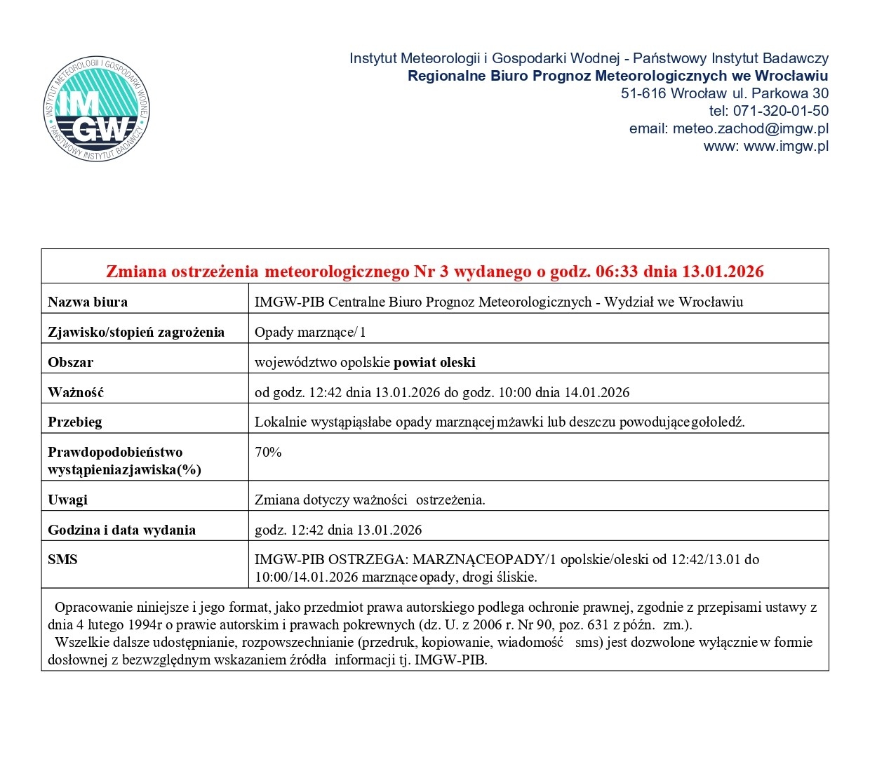 Zdjęcie do artykułu: Uwaga na gołoledź! 