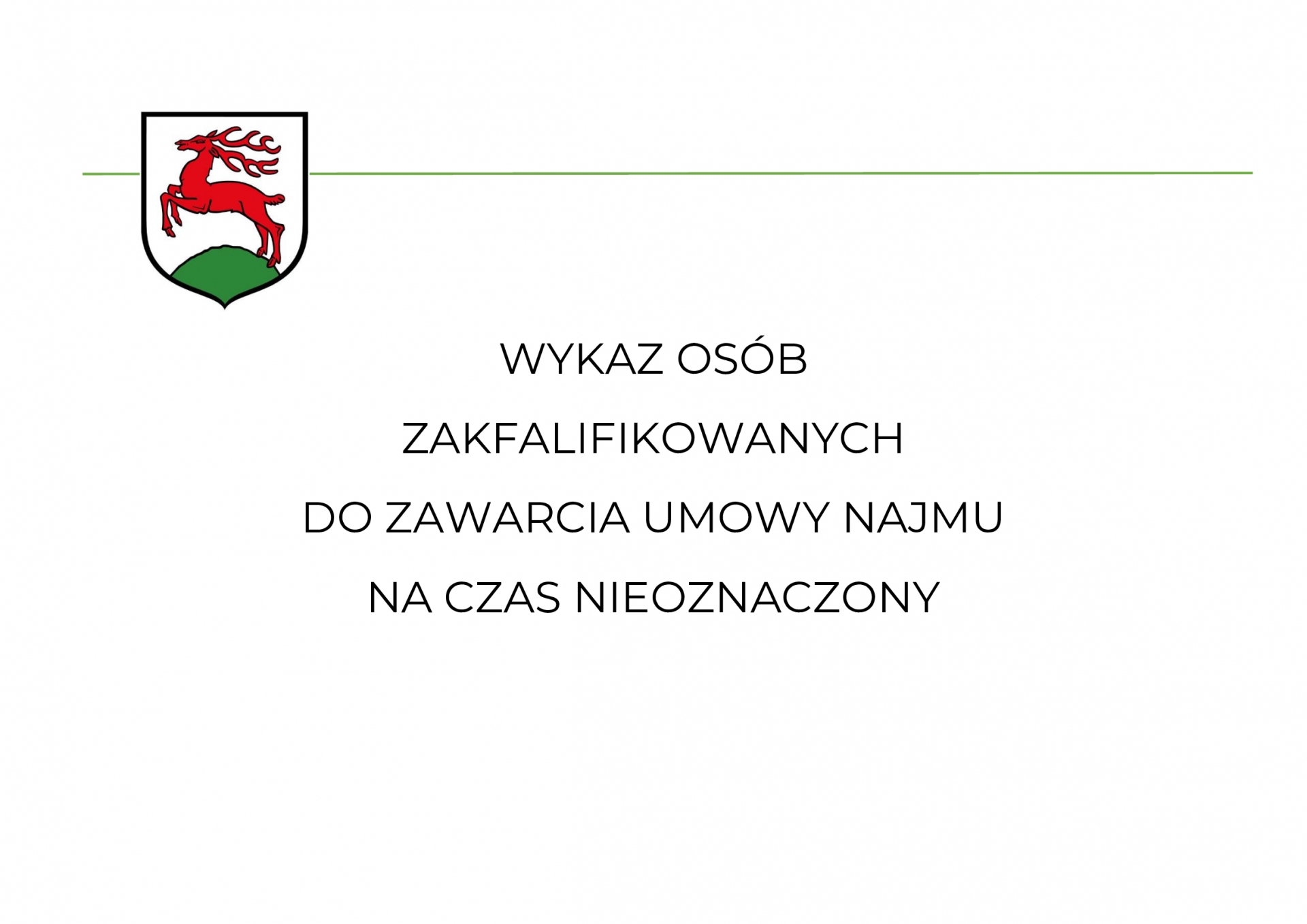 Zdjęcie do artykułu: WYKAZ WNIOSKODAWCÓW NA NAJEM LOKALU KOMUNALNEGO NA CZAS NIEOZNACZONY (WYKAZ Z DNIA 19.02.2026 R.)