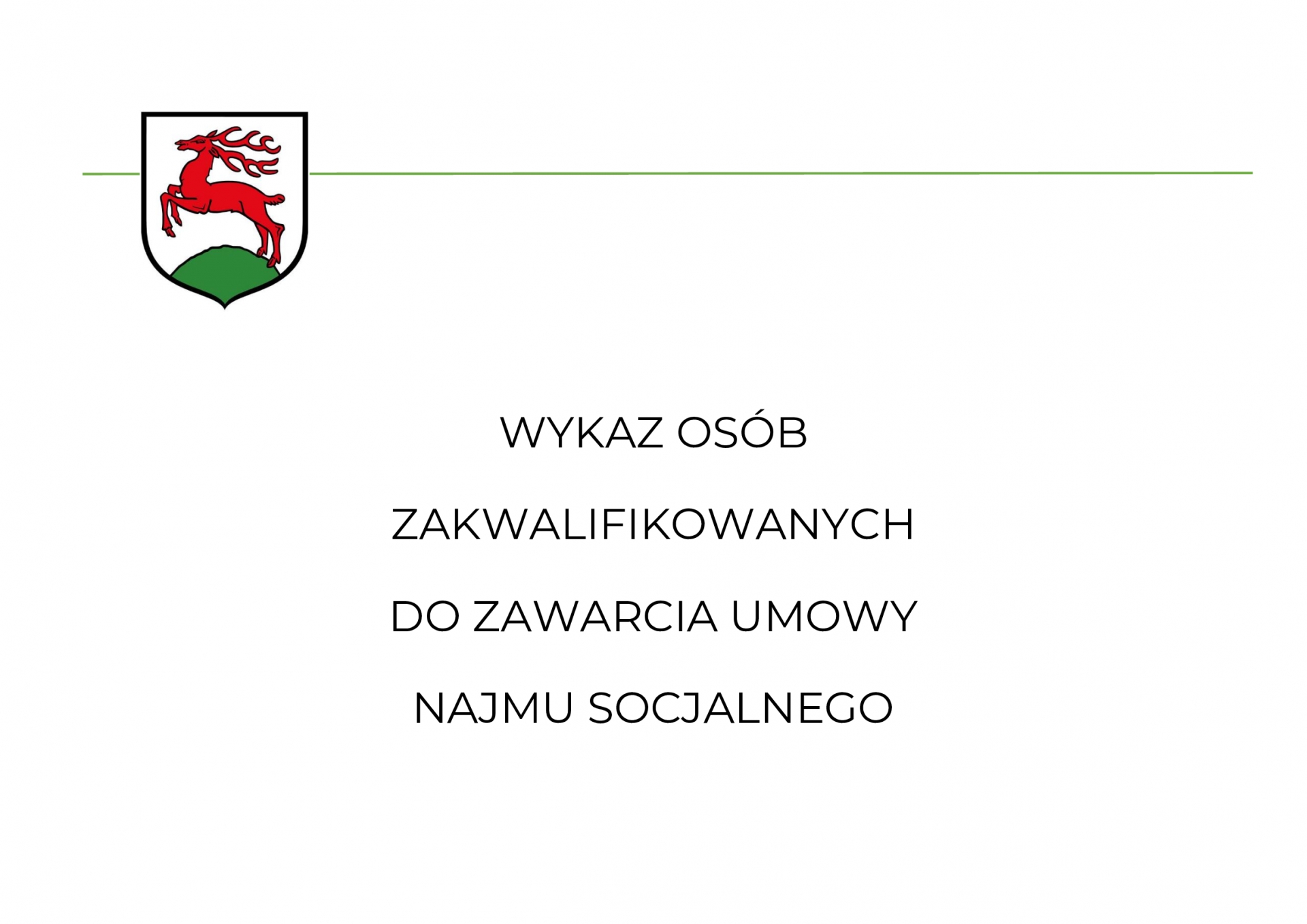 Zdjęcie do artykułu: WYKAZ WNIOSKODAWCÓW NA NAJEM SOCJALNY LOKALU (WYKAZ Z DNIA 19.02.2026 R.)